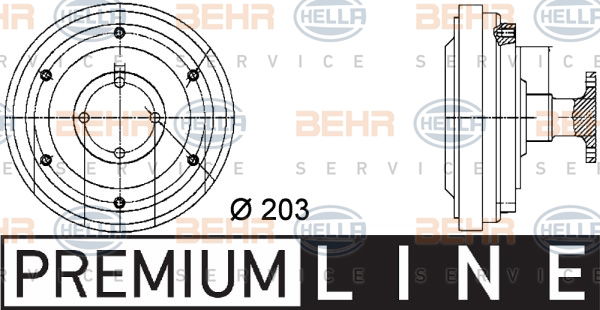Embrayage, ventilateur de radiateur BEHR HELLA SERVICE *** PREMIUM LINE ***