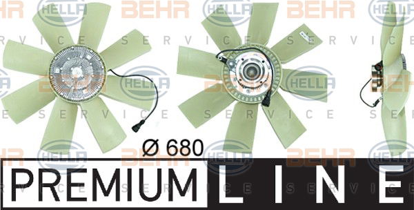 Ventilateur, refroidissement du moteur BEHR HELLA SERVICE *** PREMIUM LINE ***
