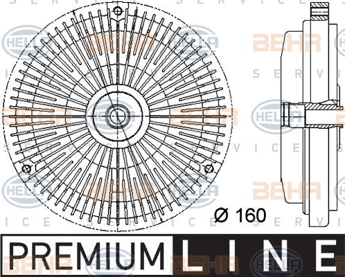 Embrayage, ventilateur de radiateur BEHR HELLA SERVICE *** PREMIUM LINE ***