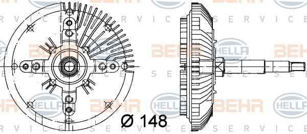 Embrayage, ventilateur de radiateur BEHR HELLA SERVICE *** PREMIUM LINE ***