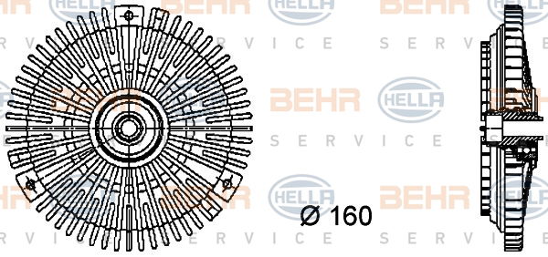 Embrayage, ventilateur de radiateur BEHR HELLA SERVICE *** PREMIUM LINE ***