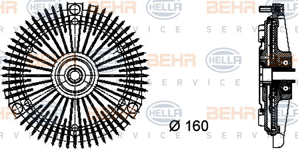 Embrayage, ventilateur de radiateur BEHR HELLA SERVICE *** PREMIUM LINE ***