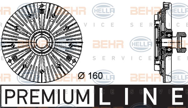 Embrayage, ventilateur de radiateur BEHR HELLA SERVICE *** PREMIUM LINE ***