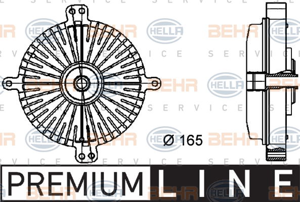 Embrayage, ventilateur de radiateur BEHR HELLA SERVICE *** PREMIUM LINE ***