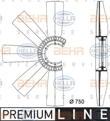 Roue du souffleur, refroidissement  du moteur