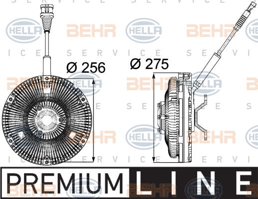 Embrayage, ventilateur de radiateur BEHR HELLA SERVICE *** PREMIUM LINE ***