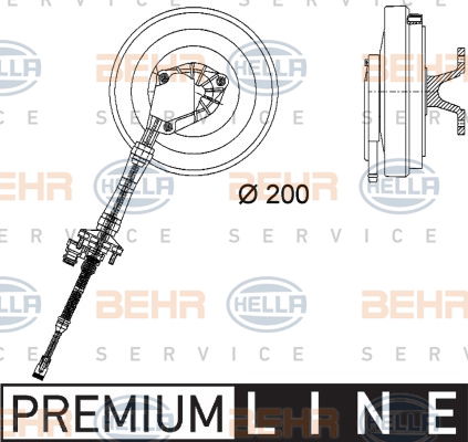 Embrayage, ventilateur de radiateur BEHR HELLA SERVICE *** PREMIUM LINE ***