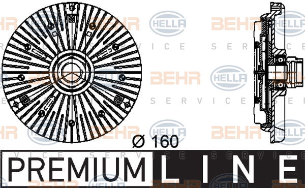 Embrayage, ventilateur de radiateur BEHR HELLA SERVICE *** PREMIUM LINE ***