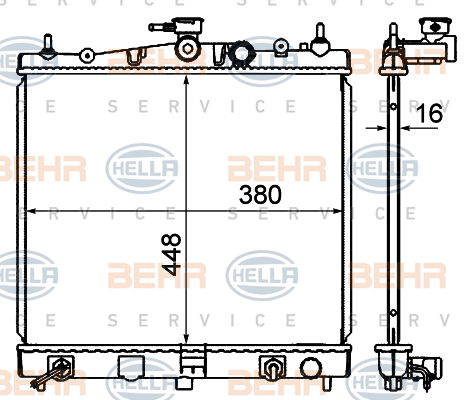 Radiateur, refroidissement du moteur BEHR HELLA SERVICE