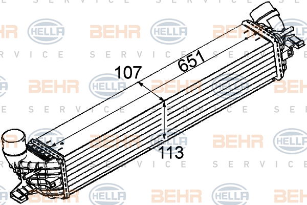 Intercooler, échangeur BEHR HELLA SERVICE *** PREMIUM LINE ***