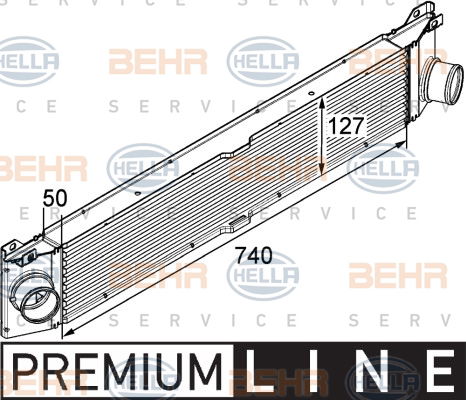 Intercooler, échangeur BEHR HELLA SERVICE *** PREMIUM LINE ***