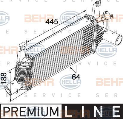 Intercooler, échangeur BEHR HELLA SERVICE *** PREMIUM LINE ***