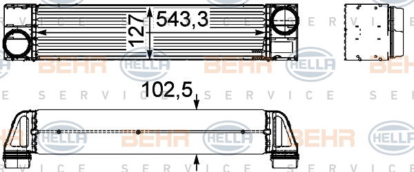 Intercooler, échangeur BEHR HELLA SERVICE *** PREMIUM LINE ***