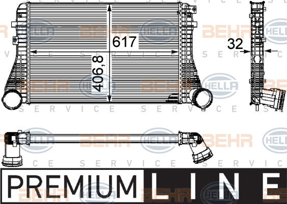 Intercooler, échangeur BEHR HELLA SERVICE *** PREMIUM LINE ***