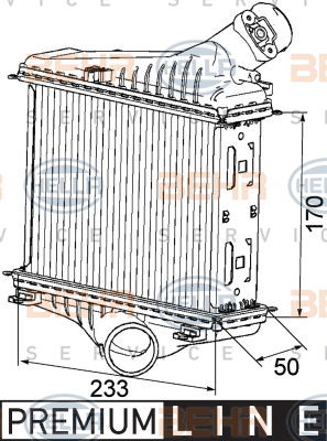 Intercooler, échangeur BEHR HELLA SERVICE *** PREMIUM LINE ***