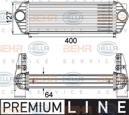 Intercooler, échangeur BEHR HELLA SERVICE *** PREMIUM LINE ***