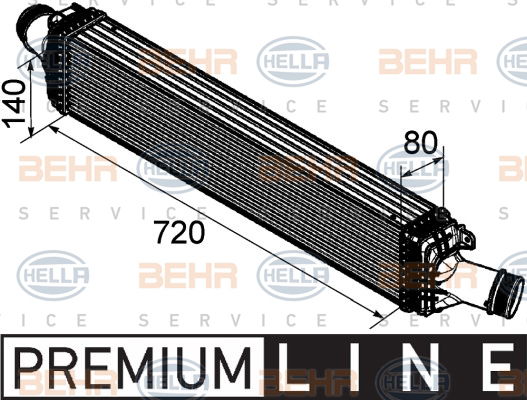 Intercooler, échangeur BEHR HELLA SERVICE *** PREMIUM LINE ***