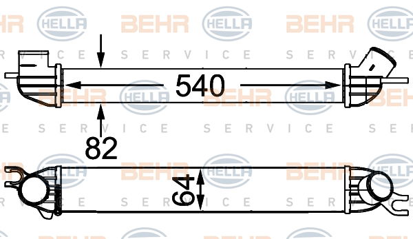 Intercooler, échangeur BEHR HELLA SERVICE