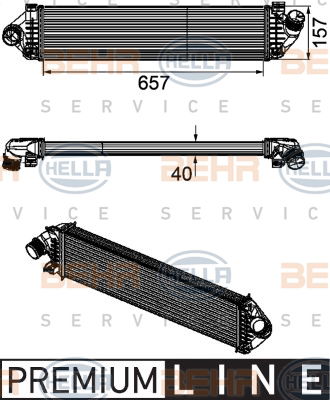 Intercooler, échangeur BEHR HELLA SERVICE *** PREMIUM LINE ***