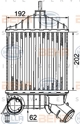 Intercooler, échangeur BEHR HELLA SERVICE *** PREMIUM LINE ***