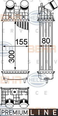 Intercooler, échangeur BEHR HELLA SERVICE *** PREMIUM LINE ***