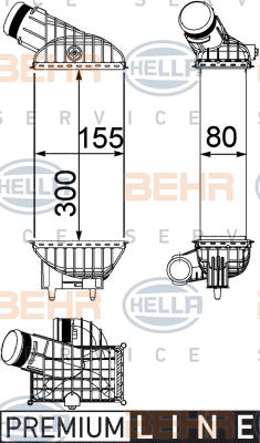 Intercooler, échangeur BEHR HELLA SERVICE *** PREMIUM LINE ***