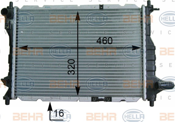 Radiateur, refroidissement du moteur BEHR HELLA SERVICE