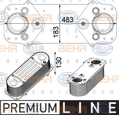 Intercooler, échangeur BEHR HELLA SERVICE *** PREMIUM LINE ***