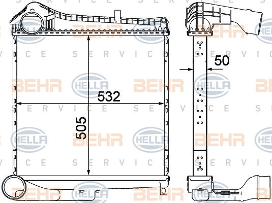 Intercooler, échangeur BEHR HELLA SERVICE *** PREMIUM LINE ***