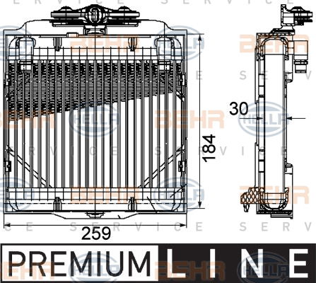 Radiateur d'huile de boîte automatique