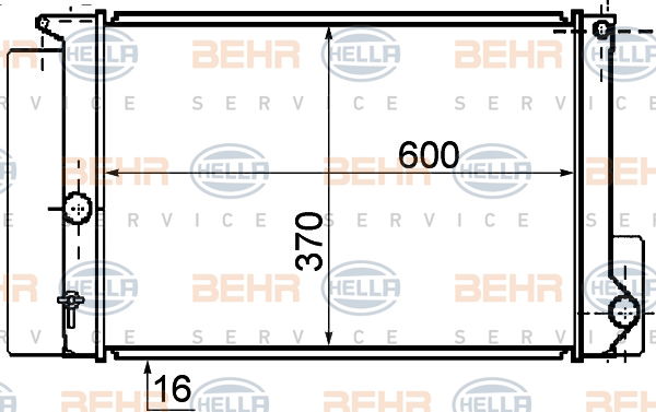 Radiateur, refroidissement du moteur BEHR HELLA SERVICE