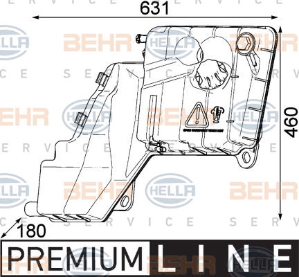 Vase d'expansion, liquide de refroidissement BEHR HELLA SERVICE *** PREMIUM LINE ***