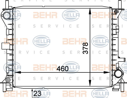 Radiateur, refroidissement du moteur BEHR HELLA SERVICE