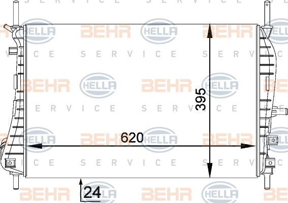 Radiateur, refroidissement du moteur BEHR HELLA SERVICE