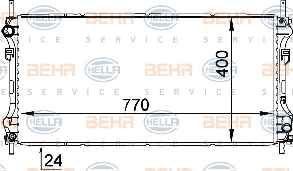 Radiateur, refroidissement du moteur BEHR HELLA SERVICE