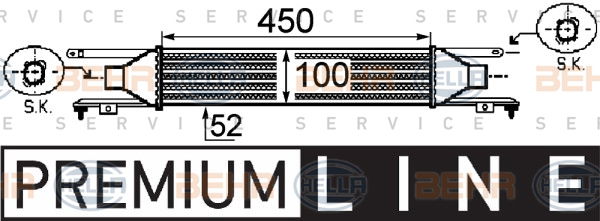 Intercooler, échangeur BEHR HELLA SERVICE *** PREMIUM LINE ***