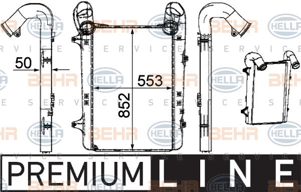 Intercooler, échangeur BEHR HELLA SERVICE *** PREMIUM LINE ***