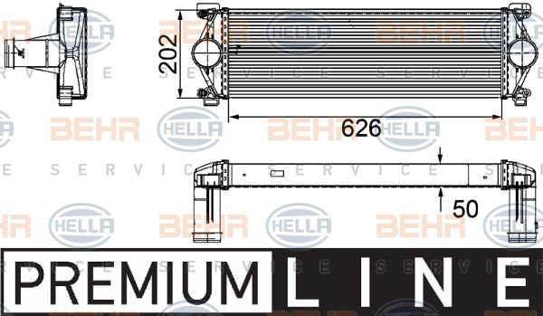 Intercooler, échangeur BEHR HELLA SERVICE *** PREMIUM LINE ***