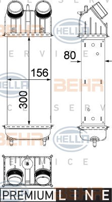 Intercooler, échangeur BEHR HELLA SERVICE *** PREMIUM LINE ***