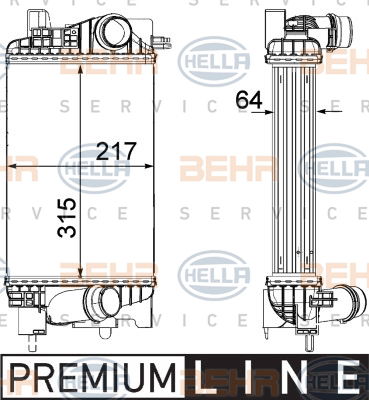 Intercooler, échangeur BEHR HELLA SERVICE *** PREMIUM LINE ***