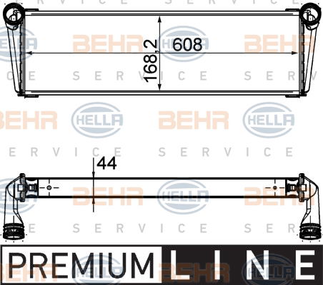 Radiateur, refroidissement du moteur BEHR HELLA SERVICE *** PREMIUM LINE ***