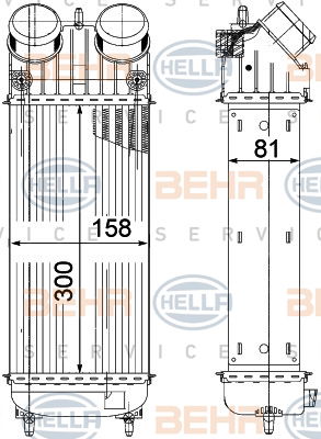 Intercooler, échangeur BEHR HELLA SERVICE *** PREMIUM LINE ***