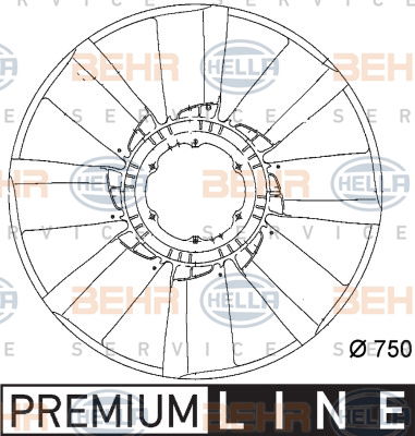 Roue du souffleur, refroidissement  du moteur