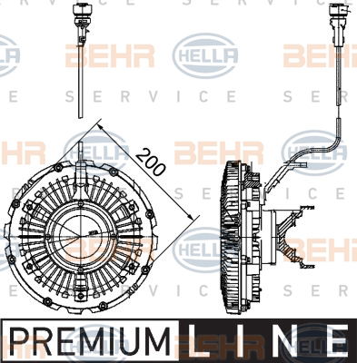 Embrayage, ventilateur de radiateur BEHR HELLA SERVICE *** PREMIUM LINE ***