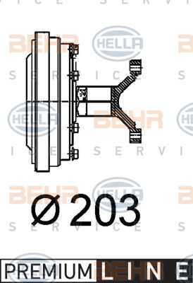 Embrayage, ventilateur de radiateur BEHR HELLA SERVICE *** PREMIUM LINE ***
