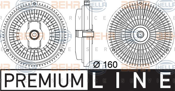 Embrayage, ventilateur de radiateur BEHR HELLA SERVICE *** PREMIUM LINE ***
