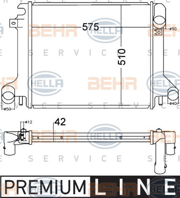 Radiateur, refroidissement du moteur BEHR HELLA SERVICE *** PREMIUM LINE ***