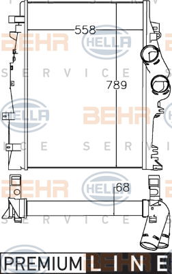 Intercooler, échangeur BEHR HELLA SERVICE *** PREMIUM LINE ***