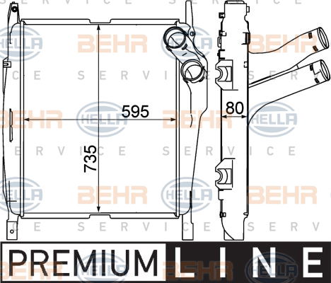 Intercooler, échangeur BEHR HELLA SERVICE *** PREMIUM LINE ***