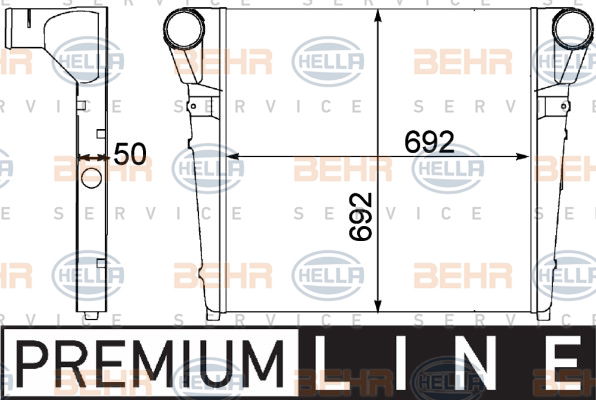 Intercooler, échangeur BEHR HELLA SERVICE *** PREMIUM LINE ***